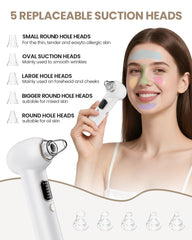 YAGETU Pore Vacuum Kit five probes arranged for different facial areas.