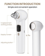 YAGETU Pore Vacuum Kit suction levels display for precise control.