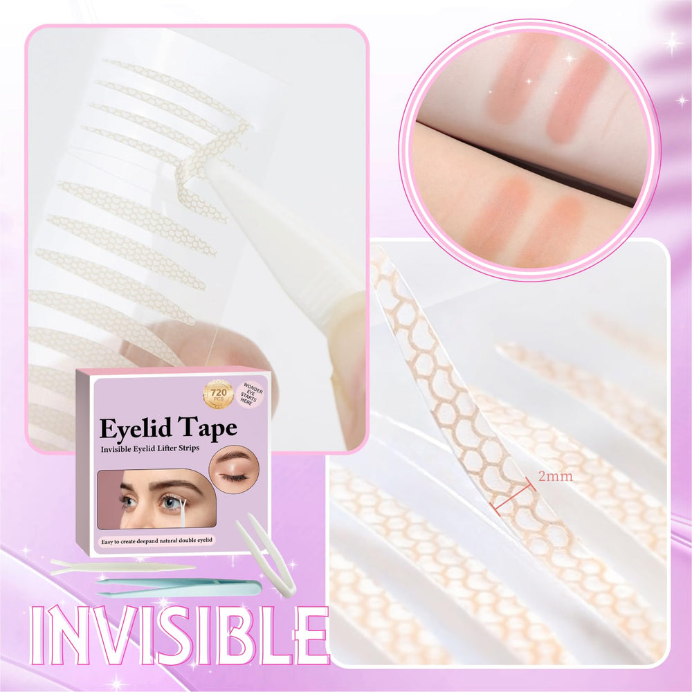 YAGUVI eyelid tape four sizes visual shows options for different lid thickness.