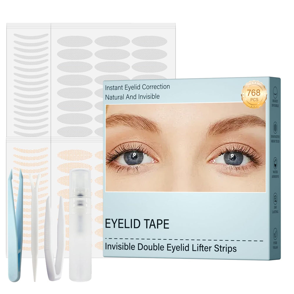 YAGUVI eyelid tape packaging shows a discreet, all-in-one kit for instant eye lift.