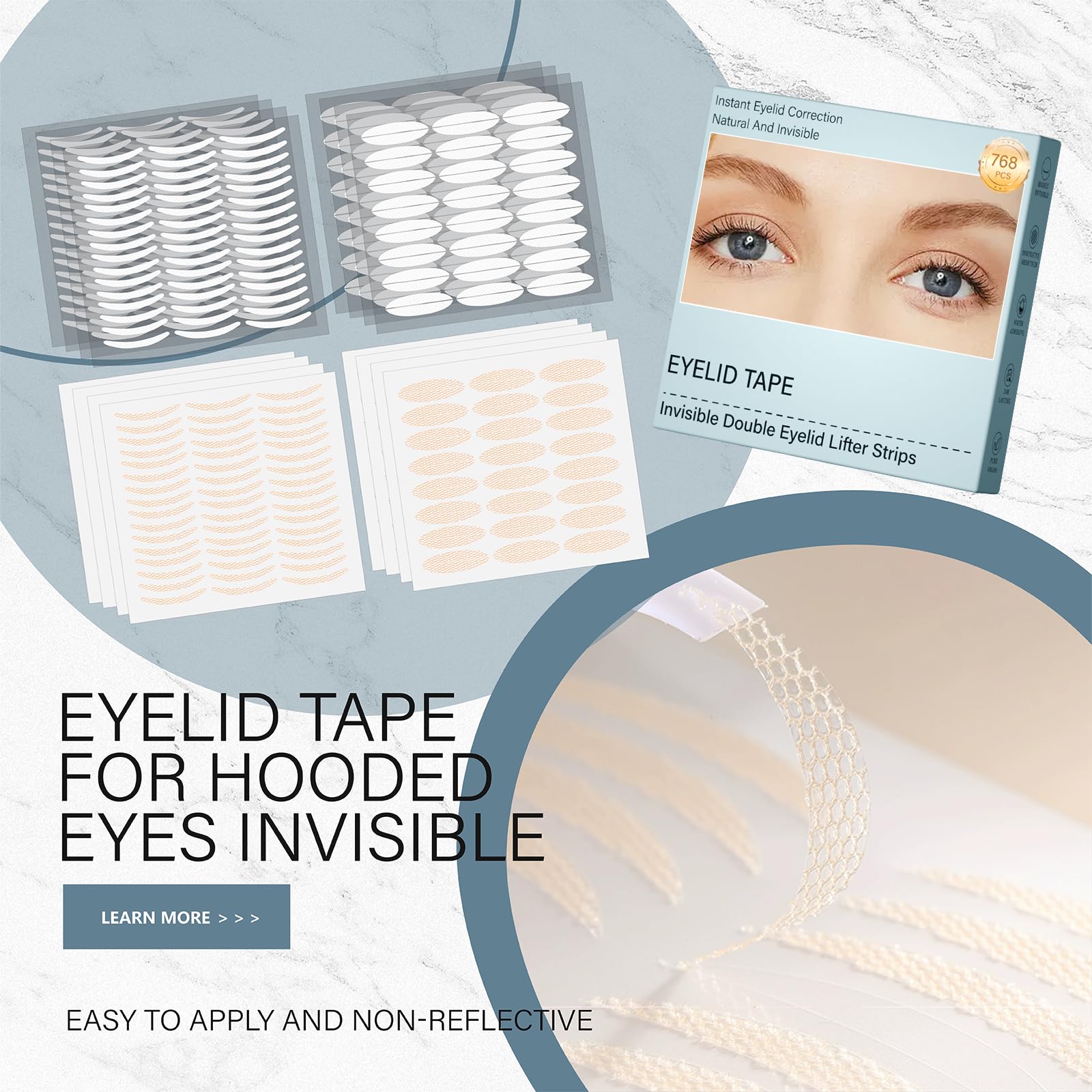 YAGUVI eyelid tape spray bottle eases reapplication and refresh.