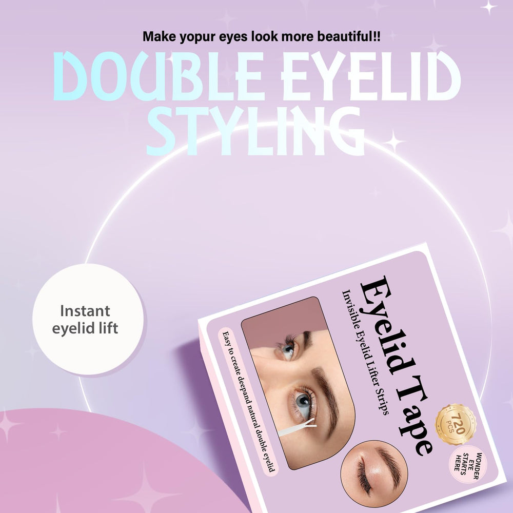 YAGUVI eyelid tape tools included show tweezers for precise placement.