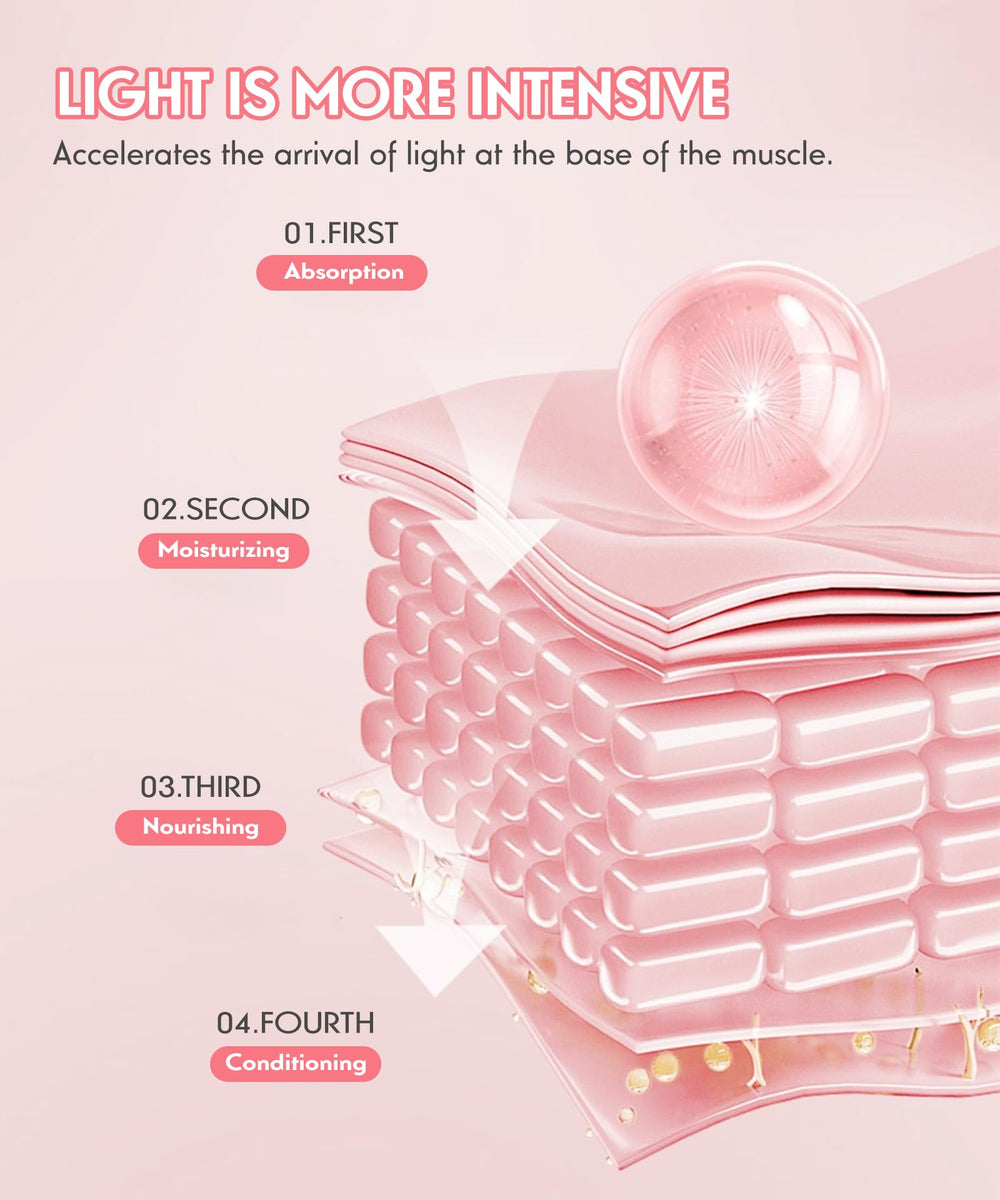 Yahi red-light therapy 630nm red light close-up for salon-like effect