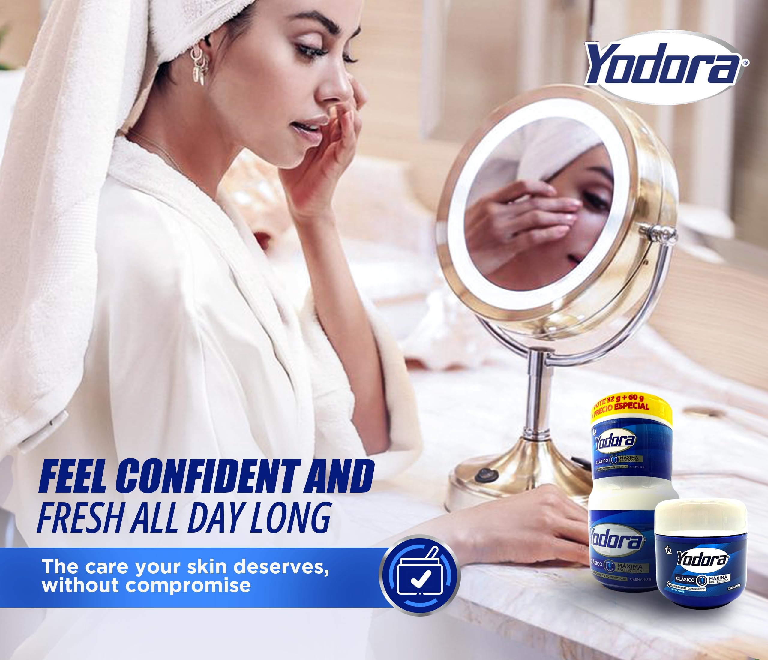 Yahve Yodora Classic 24h protection suggests all-day freshness in daily routine.