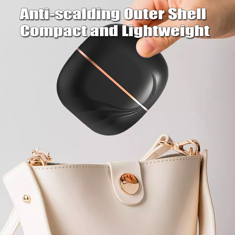 Yalemie Mini Straightener Brush anti-scald-shell protects hands during styling.
