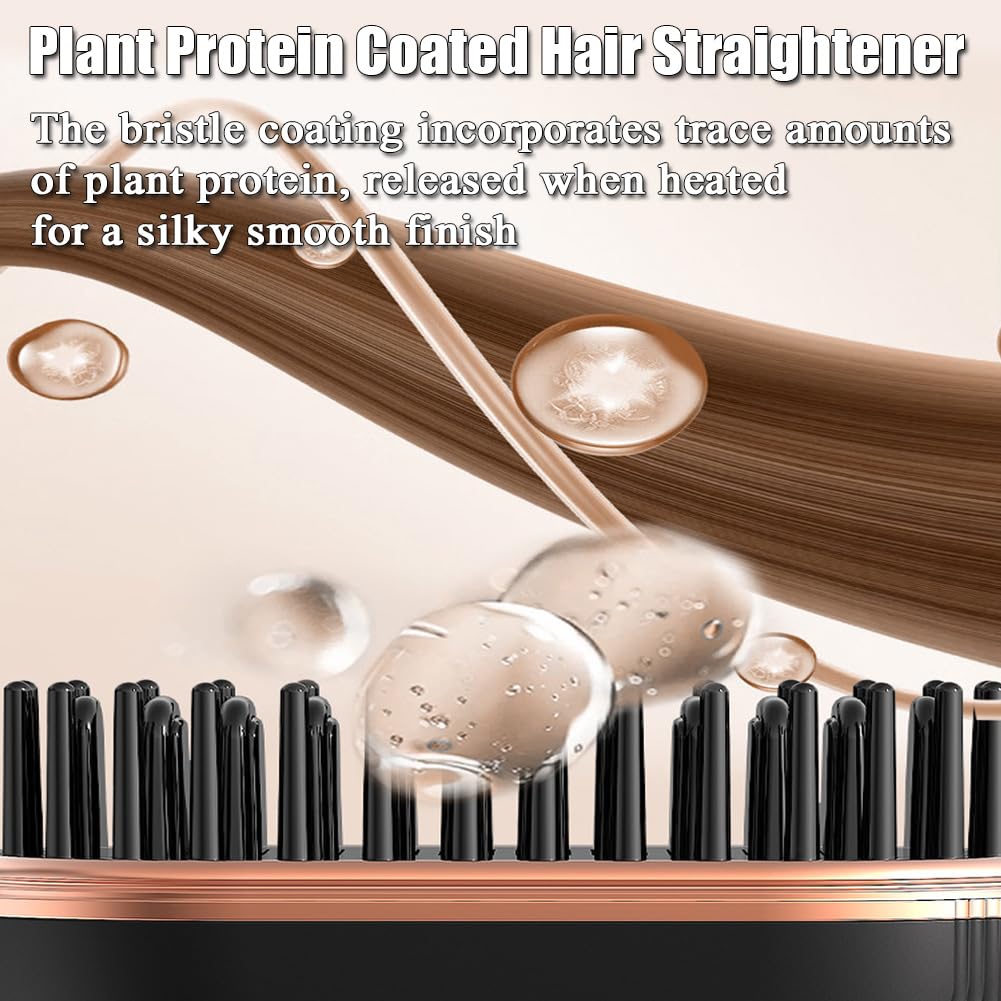 Yalemie Mini Straightener Brush cordless-travel enables styling on the go.