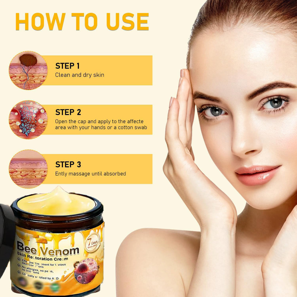 Ylahdent Bee Venom Cream label details emphasize natural ingredients and routine