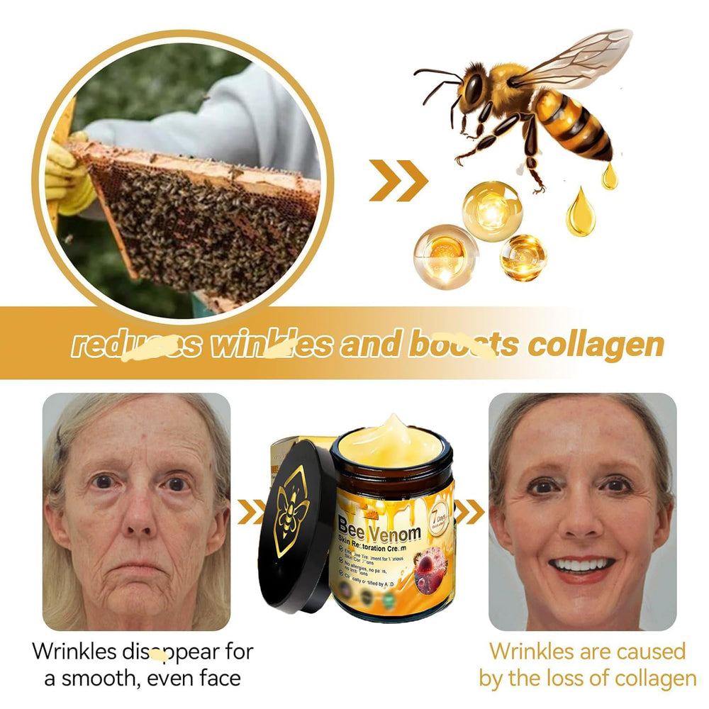 Ylahdent Bee Venom Cream texture swirl suggests rich moisturizing formula