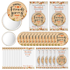 Yalikop pocket mirror with Happy Friendsgiving design for on-the-go touch-ups