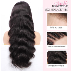 Yamikk HD lace frontal closeup highlights thin lace and natural scalp illusion.