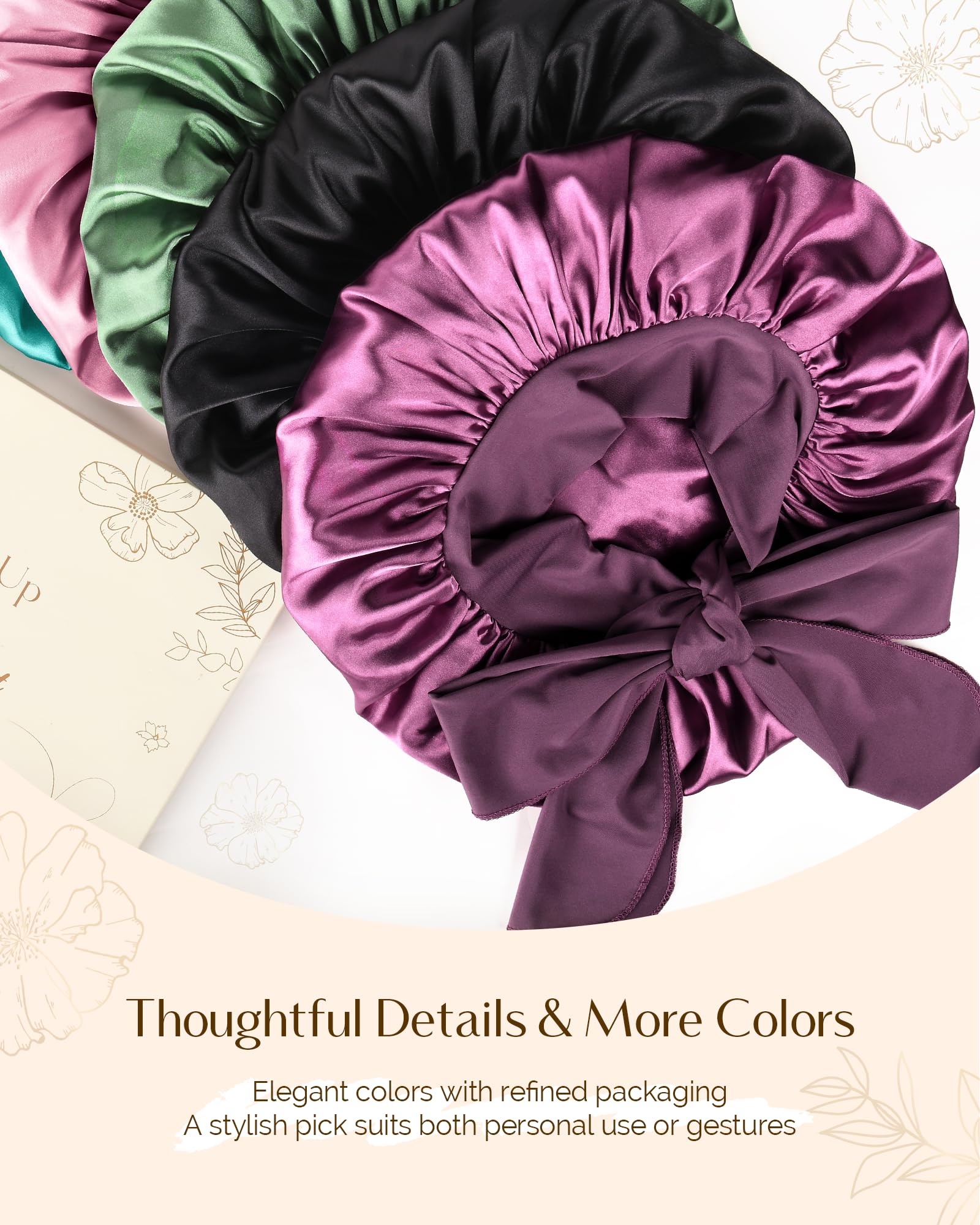 YANIBEST gift-packaged satin bonnet ideal for gifting and self-care.