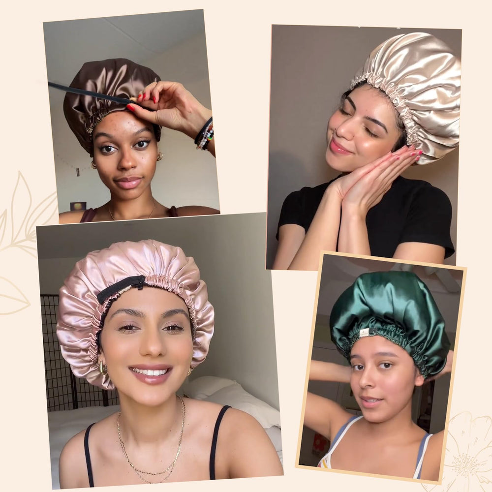 YANIBEST multifunctional satin bonnet — ideal for night routines like washing face or masking