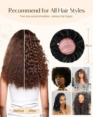 YANIBEST satin bonnet protects hair from friction and static, reducing tangling.
