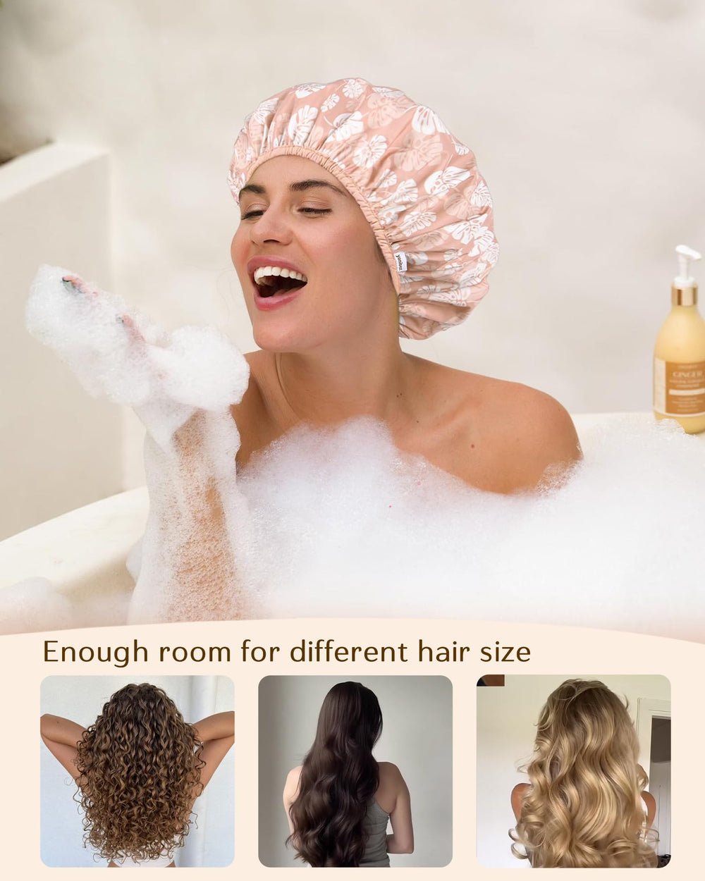 Yanibest shower-cap chic design showcased as lightweight travel-friendly hair care accessory