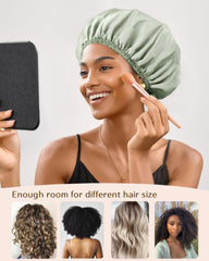 YANIBEST shower cap soft non-slip elastic band for secure wear