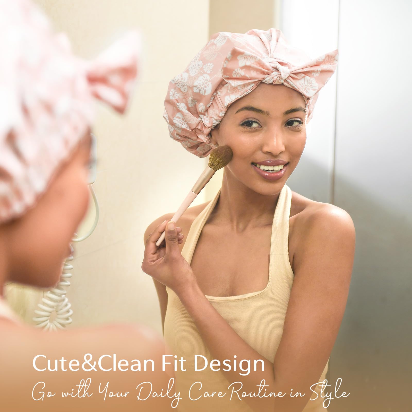 Yanibest travel-friendly shower cap fits hotel or gym routines.