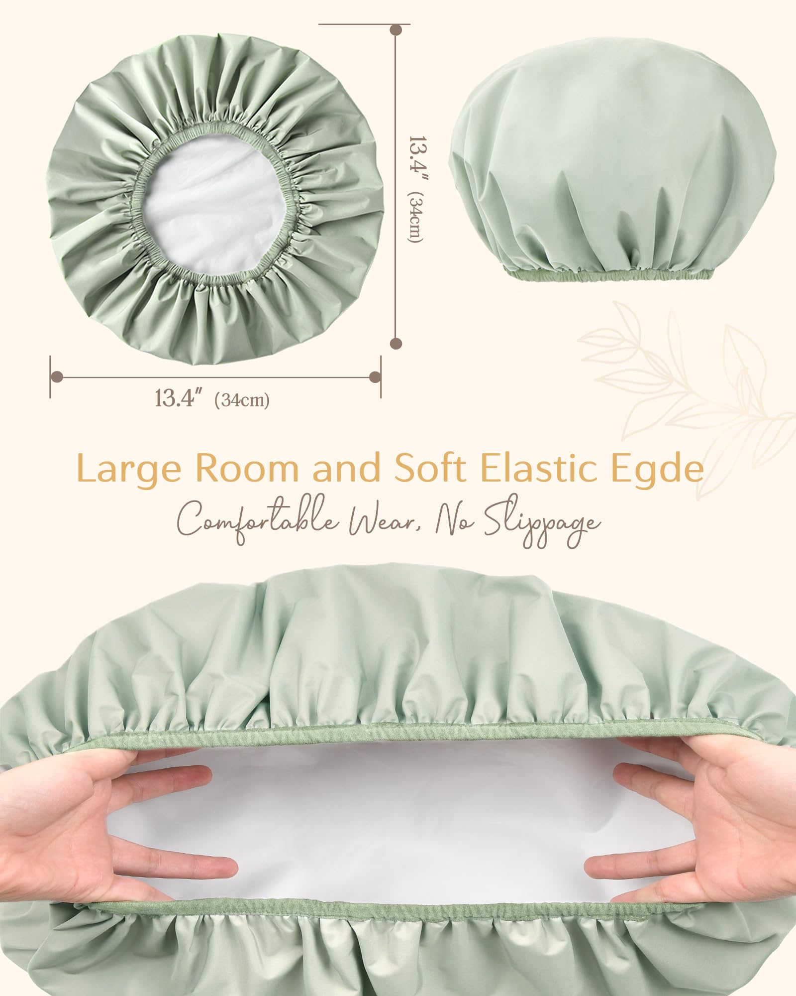 YANIBEST shower cap washable durable materials for easy cleaning