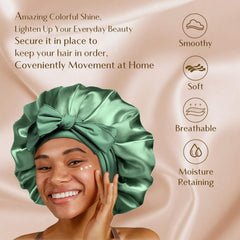 YANIBEST silk bonnet adjustable elastic band ensures a snug, all-night secure fit