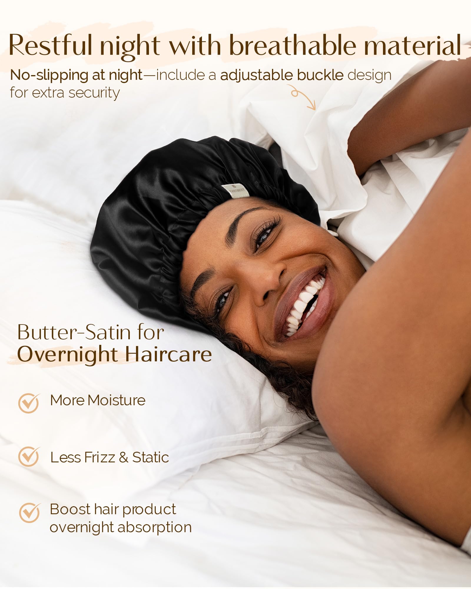 YANIBEST bonnet double-layer design provides durable hair protection.
