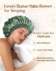 YANIBEST bonnet featuring elastic band for a secure, comfortable fit while lounging.