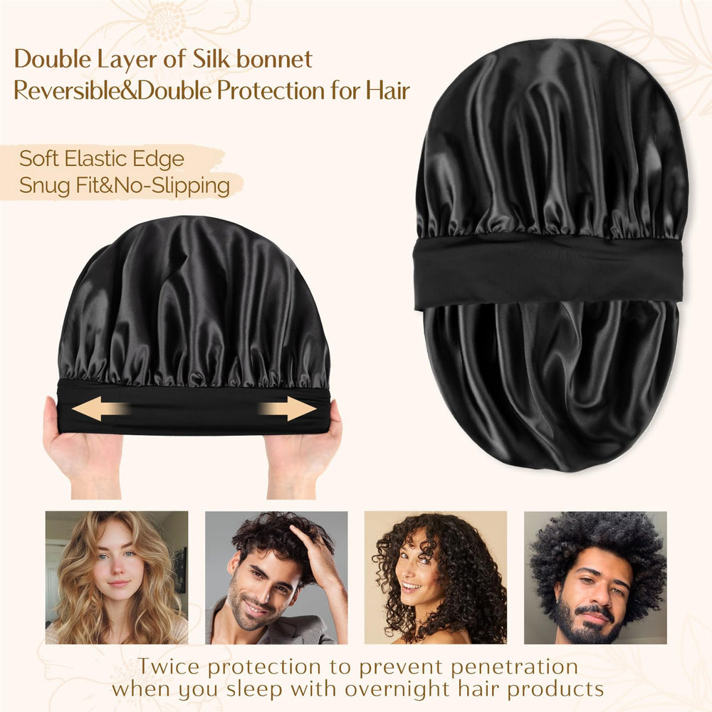 YANIBEST Silk Bonnet reduces friction to protect hair.