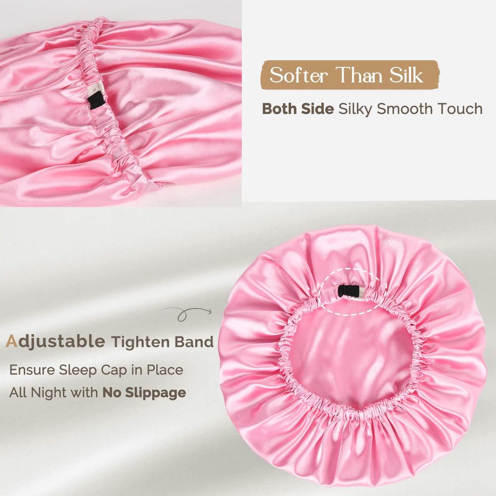 YANIBEST satin bonnet ideal for bed or routine care.
