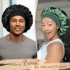 YANIBEST Silk Bonnet protects hair by minimizing friction and tangles during sleep.