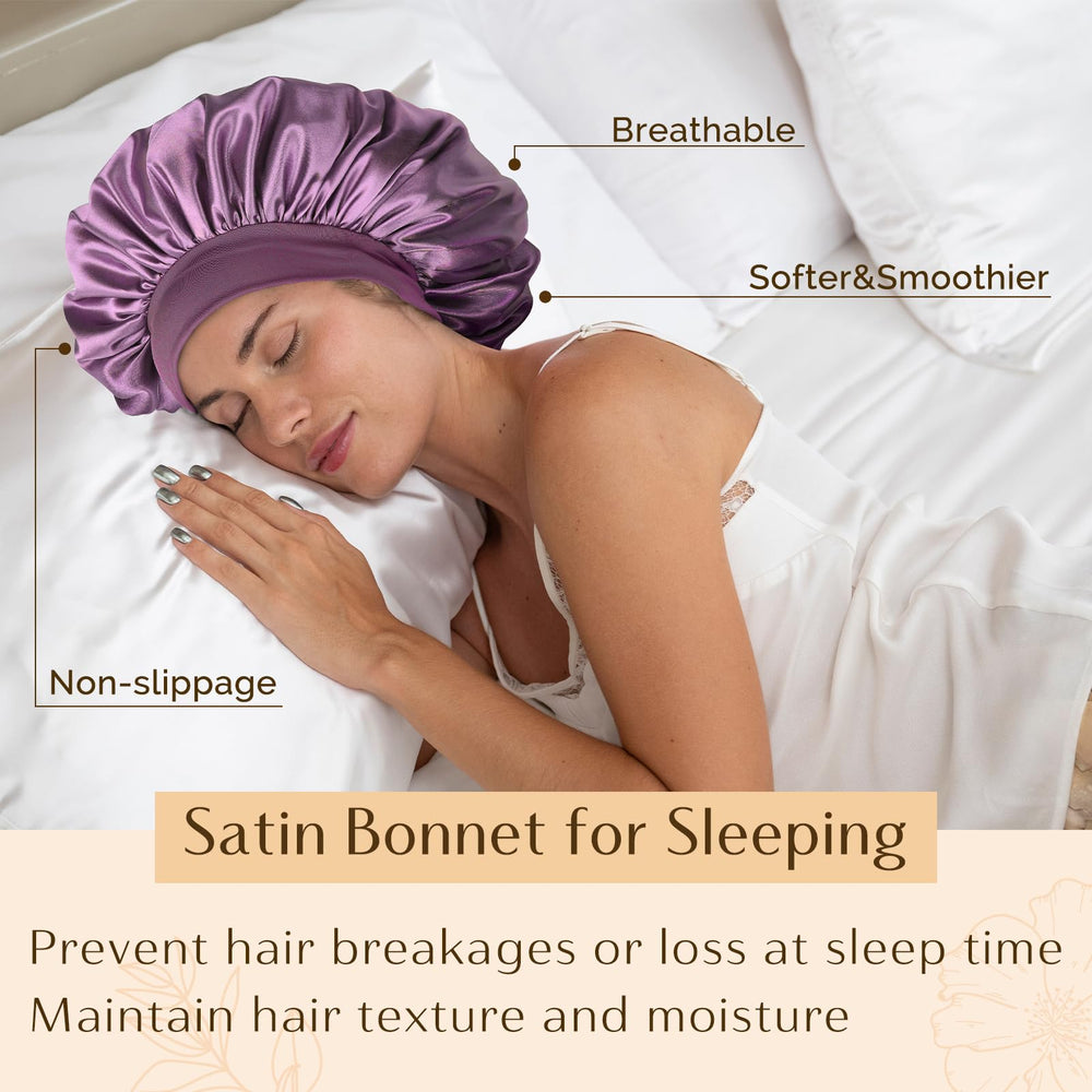 YANIBEST Silk Bonnet: reduces friction to help prevent frizz and tangles.