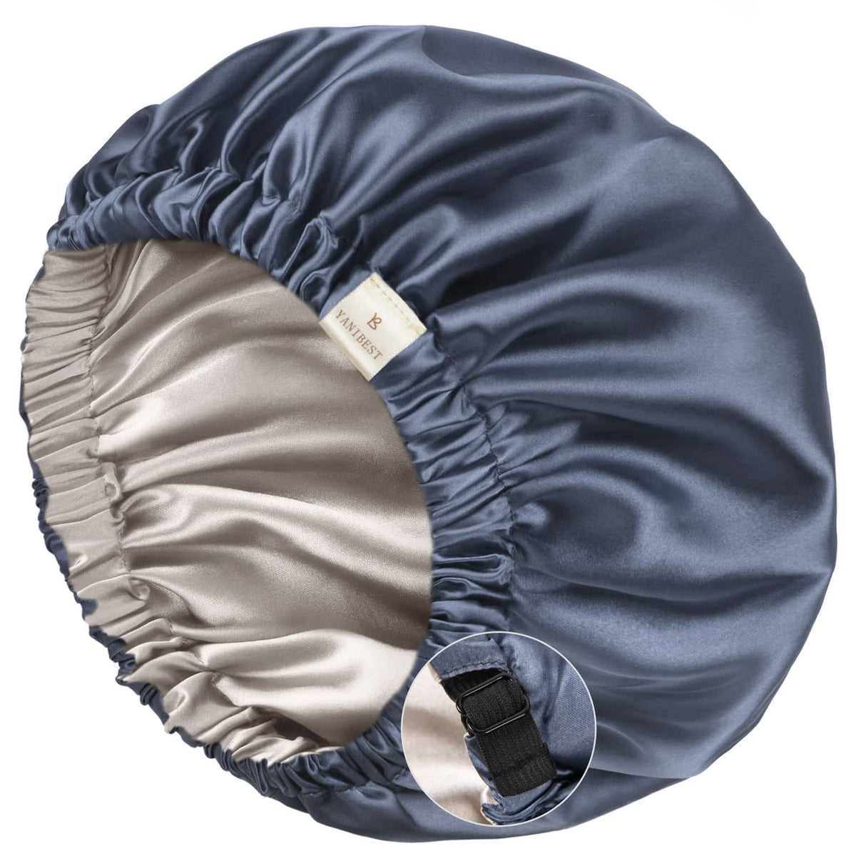 YANIBEST silk bonnet with soft material for gentle scalp comfort during sleep.