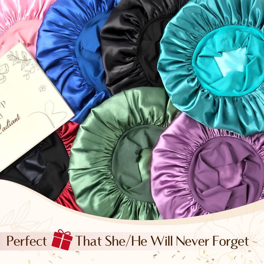 YANIBEST Silk Bonnet versatile for sleeping, washing, makeup, and home tasks.