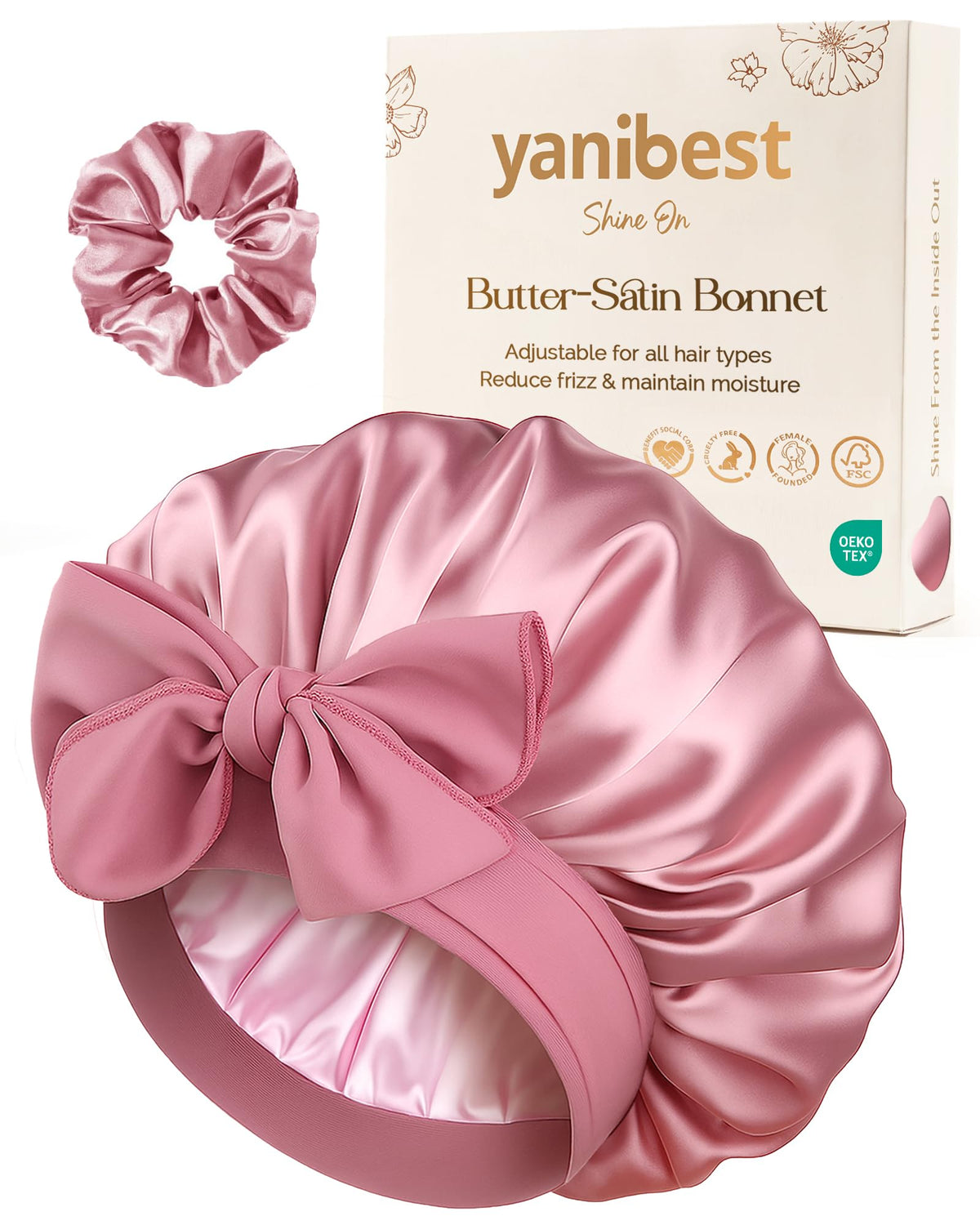 YANIBEST silk hair bonnet for sleeping guards curls and moisture overnight