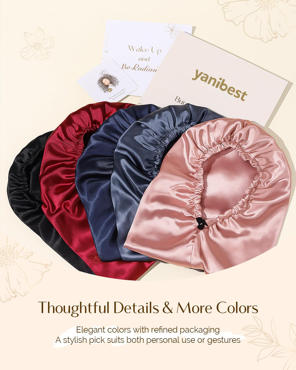 YANIBEST soft bonnet design with room for long hair and comfort