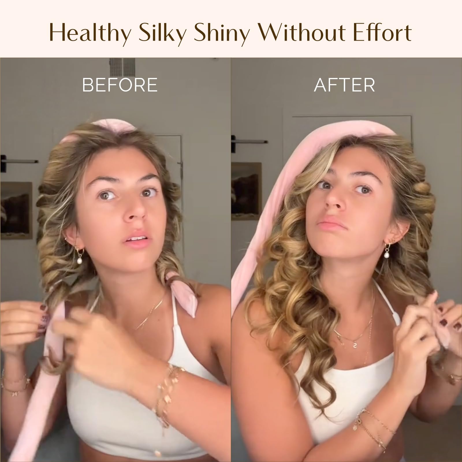 YANIBEST soft velvet fabric headband for comfortable overnight curling.