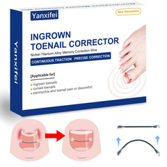 Yanxifei Nitinol ingrown toenail corrector kit — at-home treatment setup for potential relief.