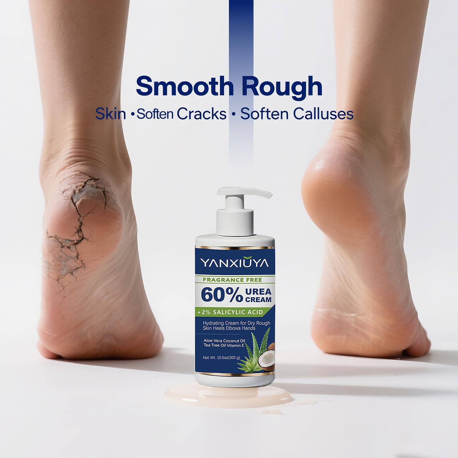 YANXIUYA crema-para-pies-10-5oz: hidratación de larga duración para pies cansados.