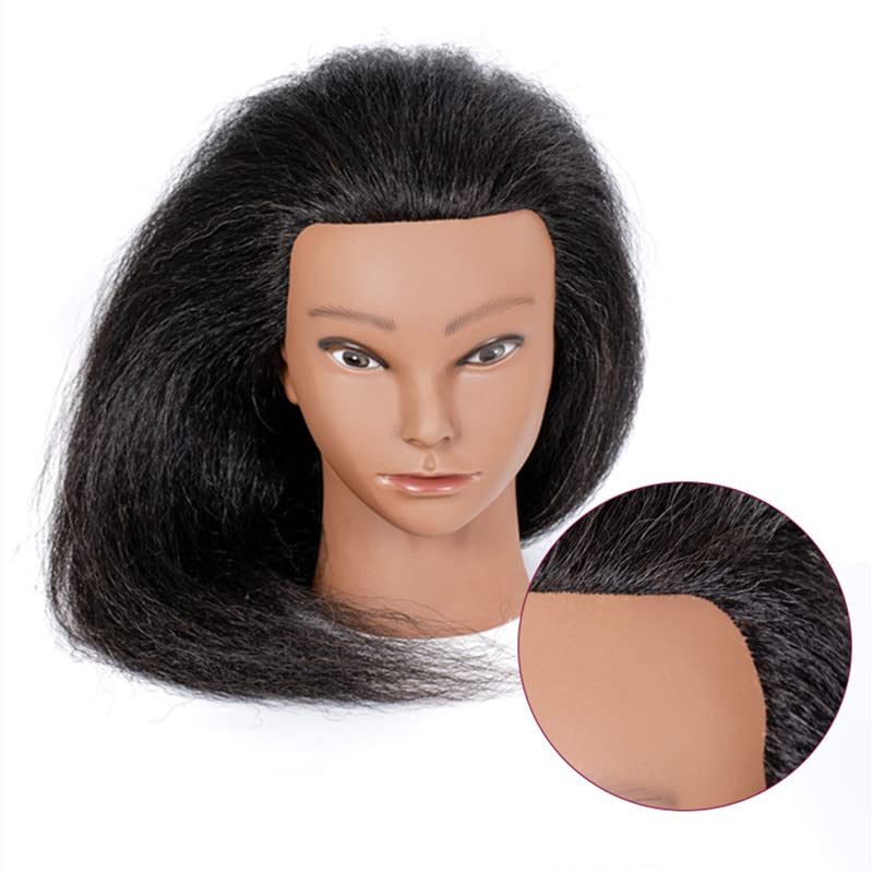 YANZIJF mannequin head hair texture close-up for styling realism.