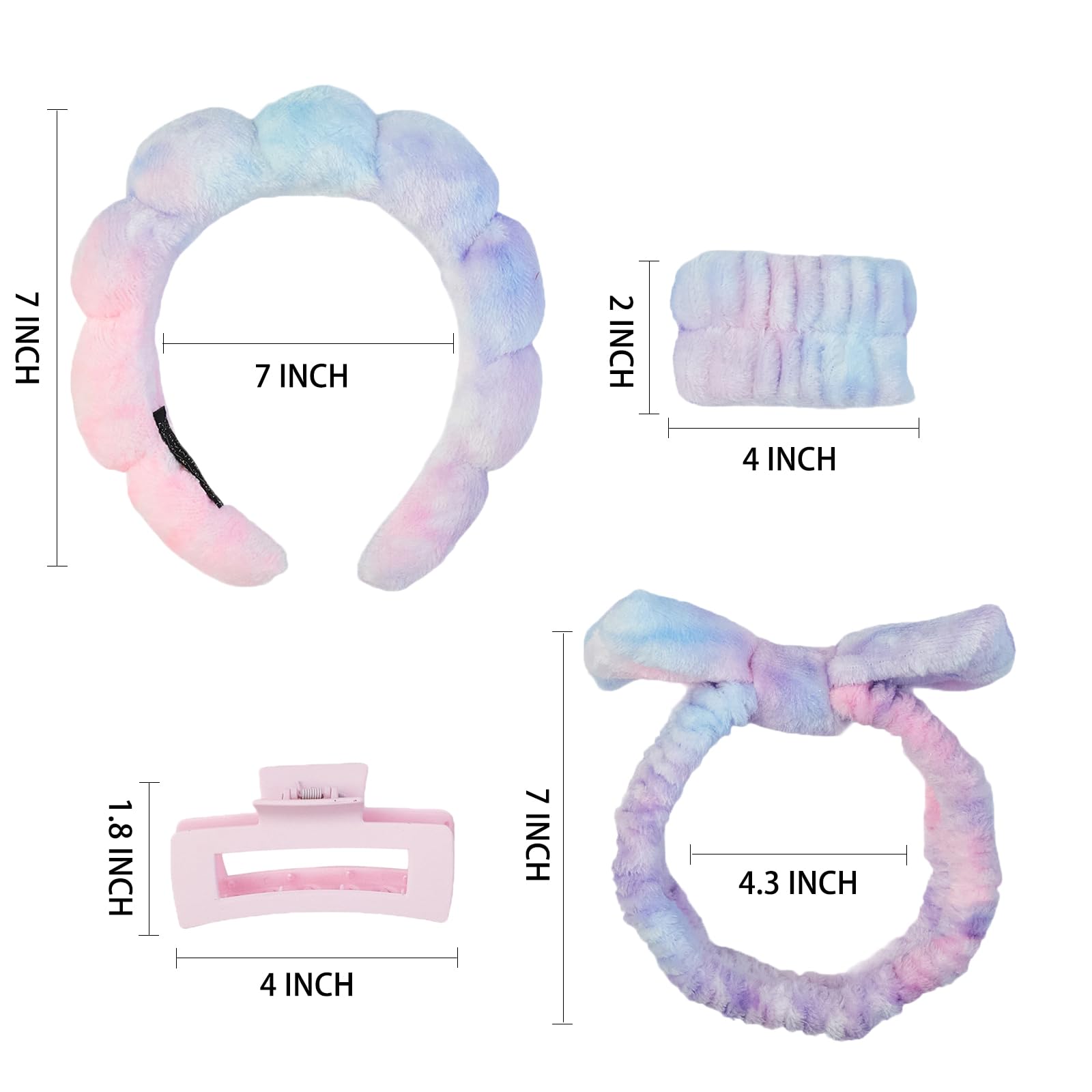 Yaqulen bow headband in tie-dye offers a comfy fit for washing makeup