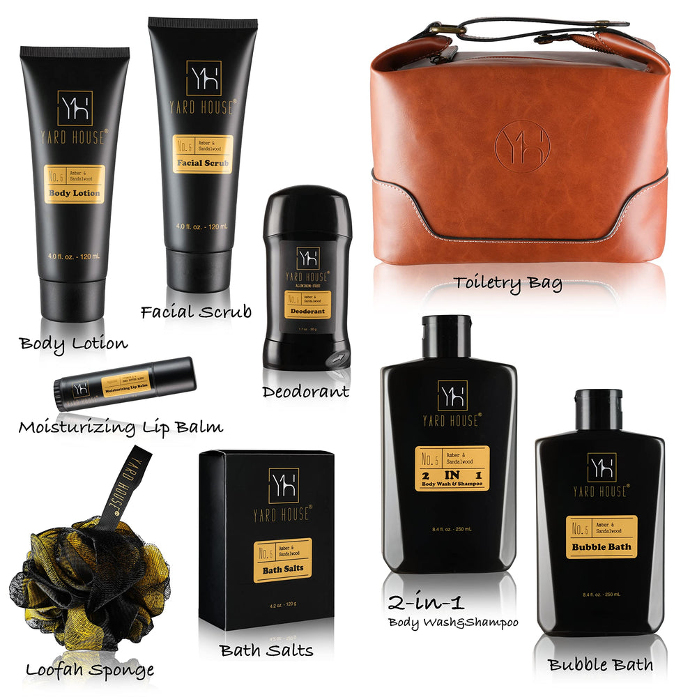Yard House 2in1 body wash shampoo with rich lather for freshness.