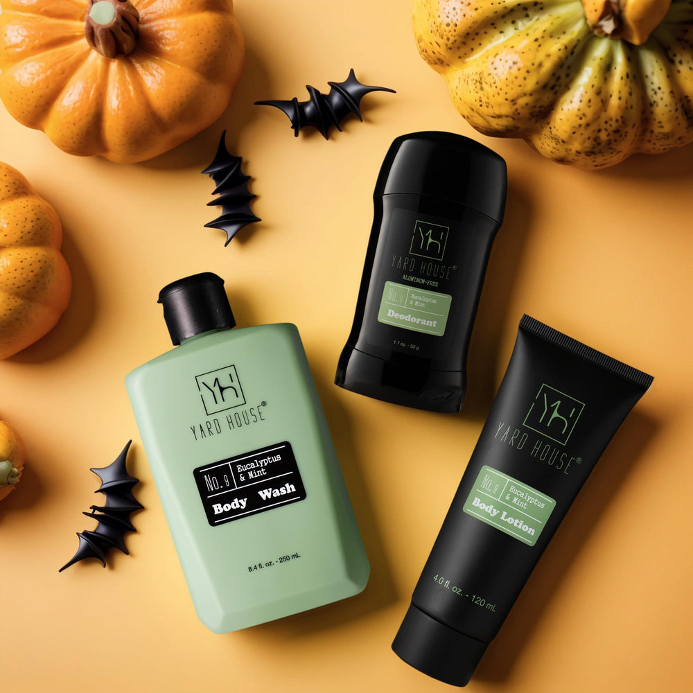 Yard House body wash eucalyptus mint for a refreshing shower routine.