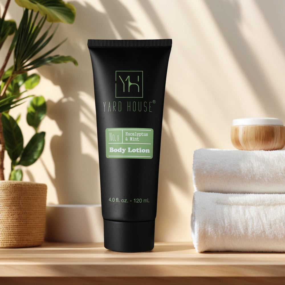 Yard House deodorant eucalyptus mint provides day-long odor protection.