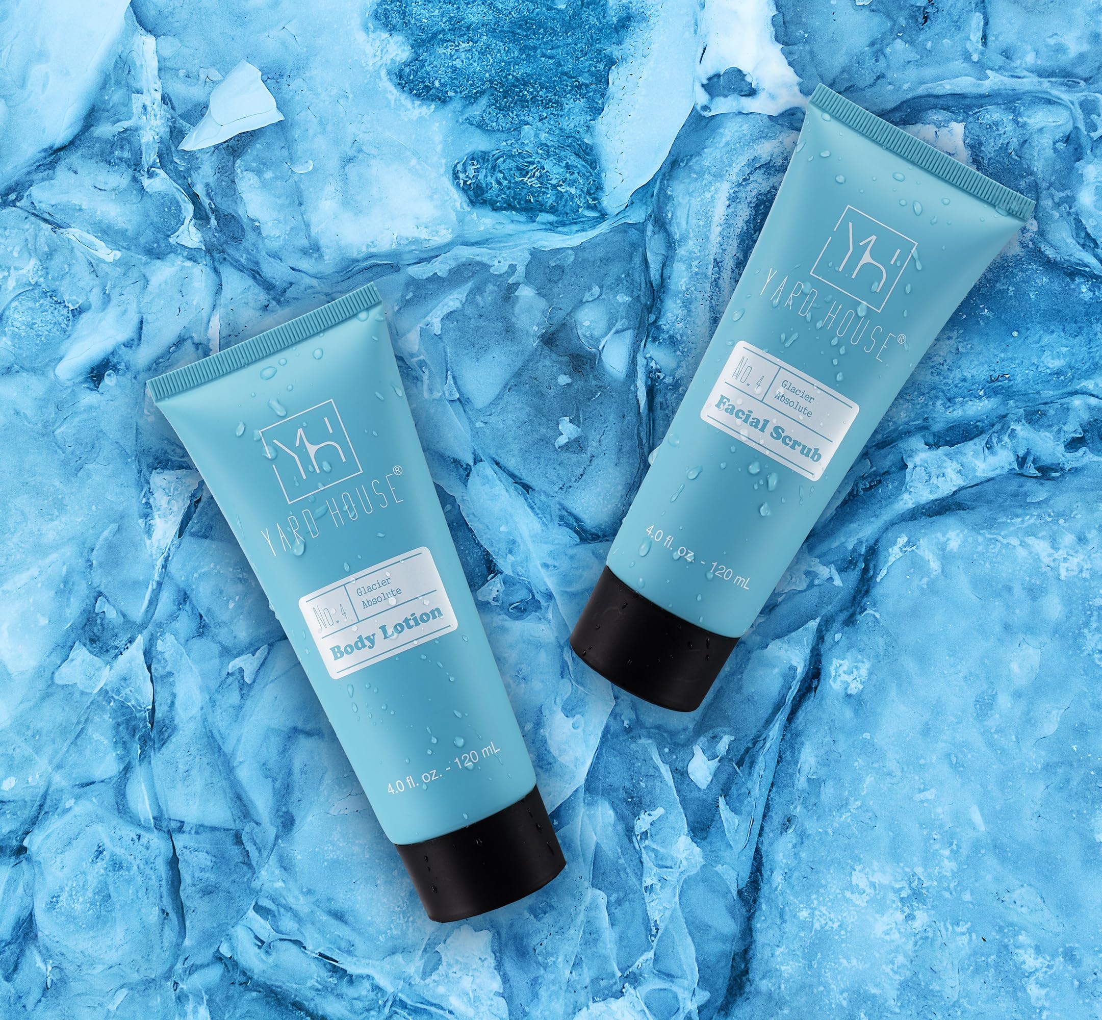 Yard House Glacier Absolute facial scrub exfoliates gently for smooth skin.