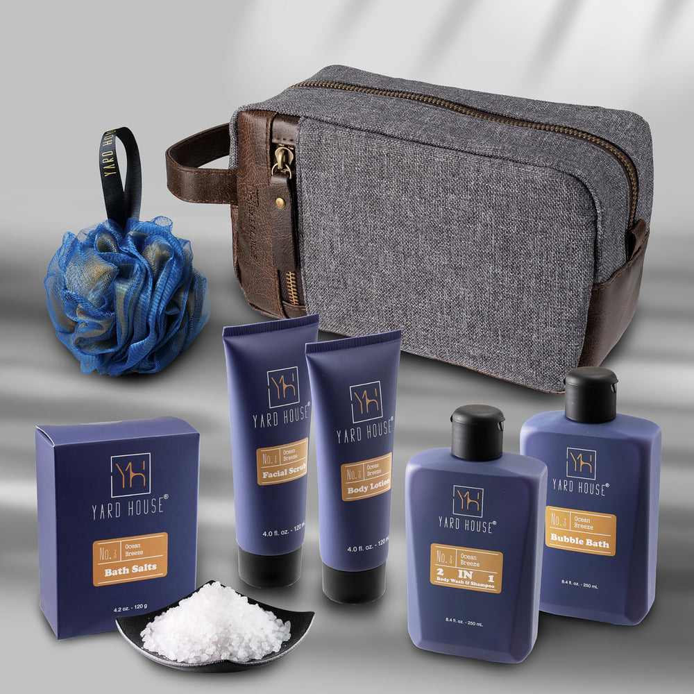 Yard House Ocean Breeze body wash shown for spa-like cleansing and revitalization