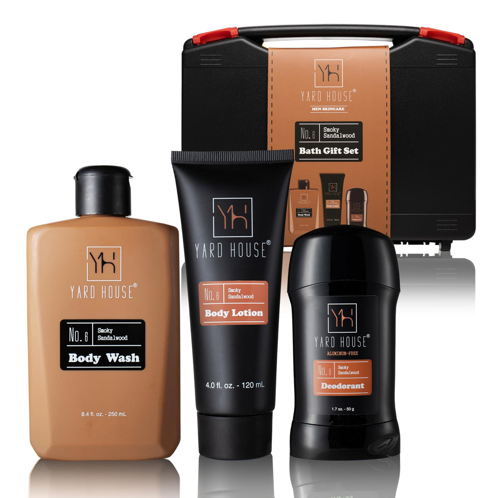 Yard House smoky sandalwood toolbox-case travel-ready grooming kit