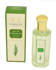 Yardley Lily of the Valley EDT spray bottle, classic floral fragrance for everyday wear.