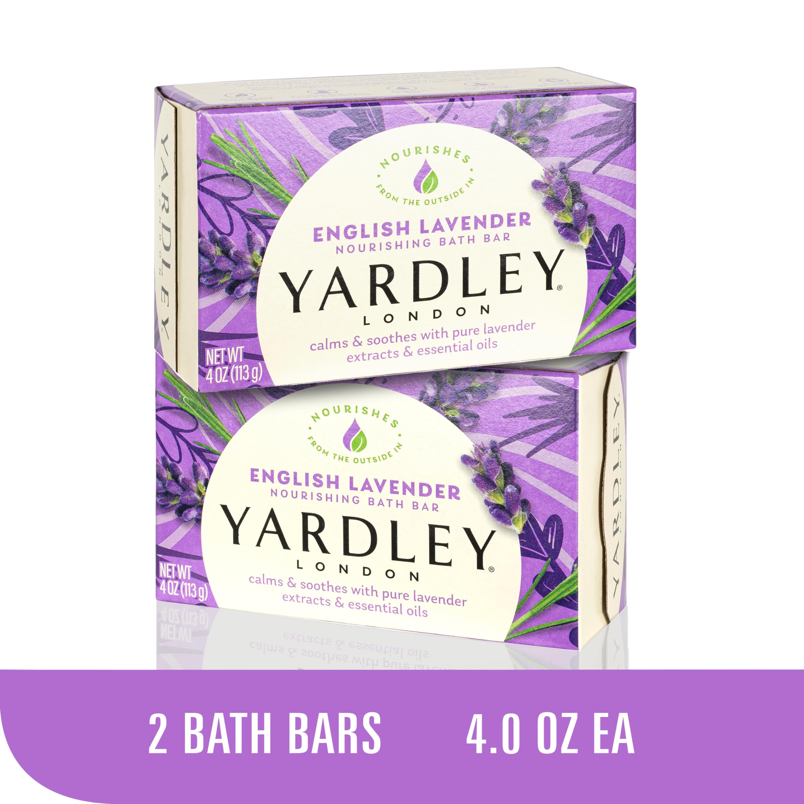 Yardley London Aloe and Avocado Bar closeup suggesting refreshing mornings and nourished skin.