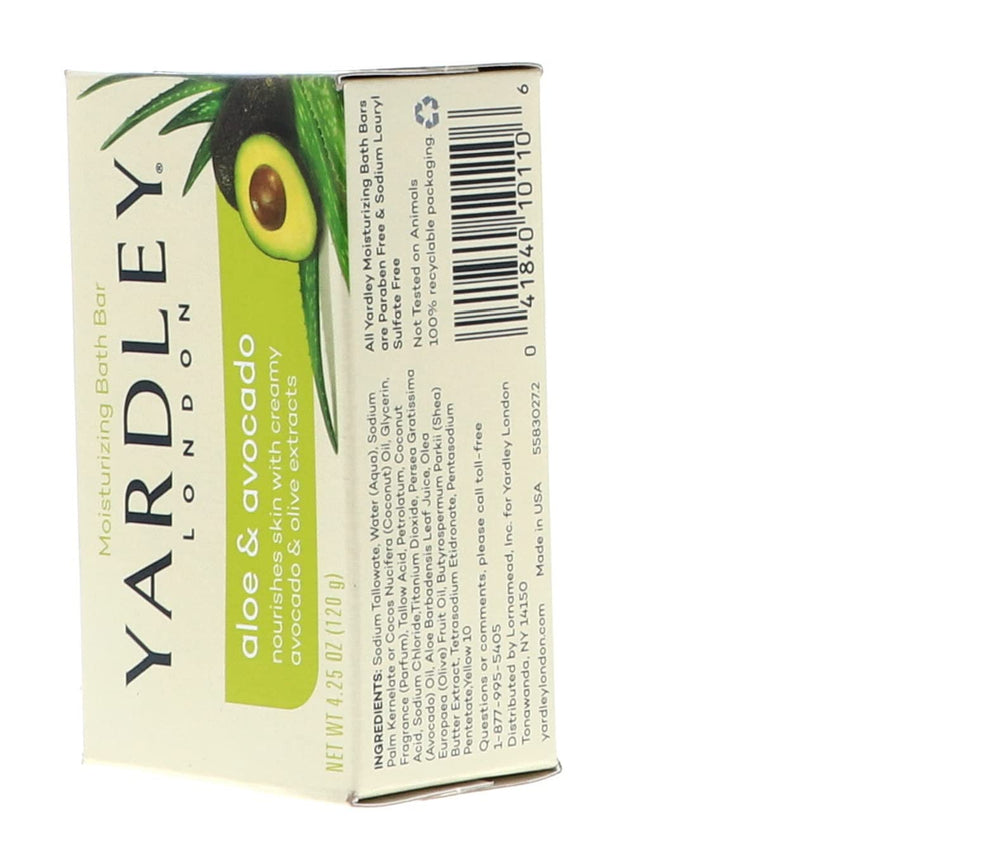 Yardley London Avocado Olive Extracts highlight natural moisturization in bar