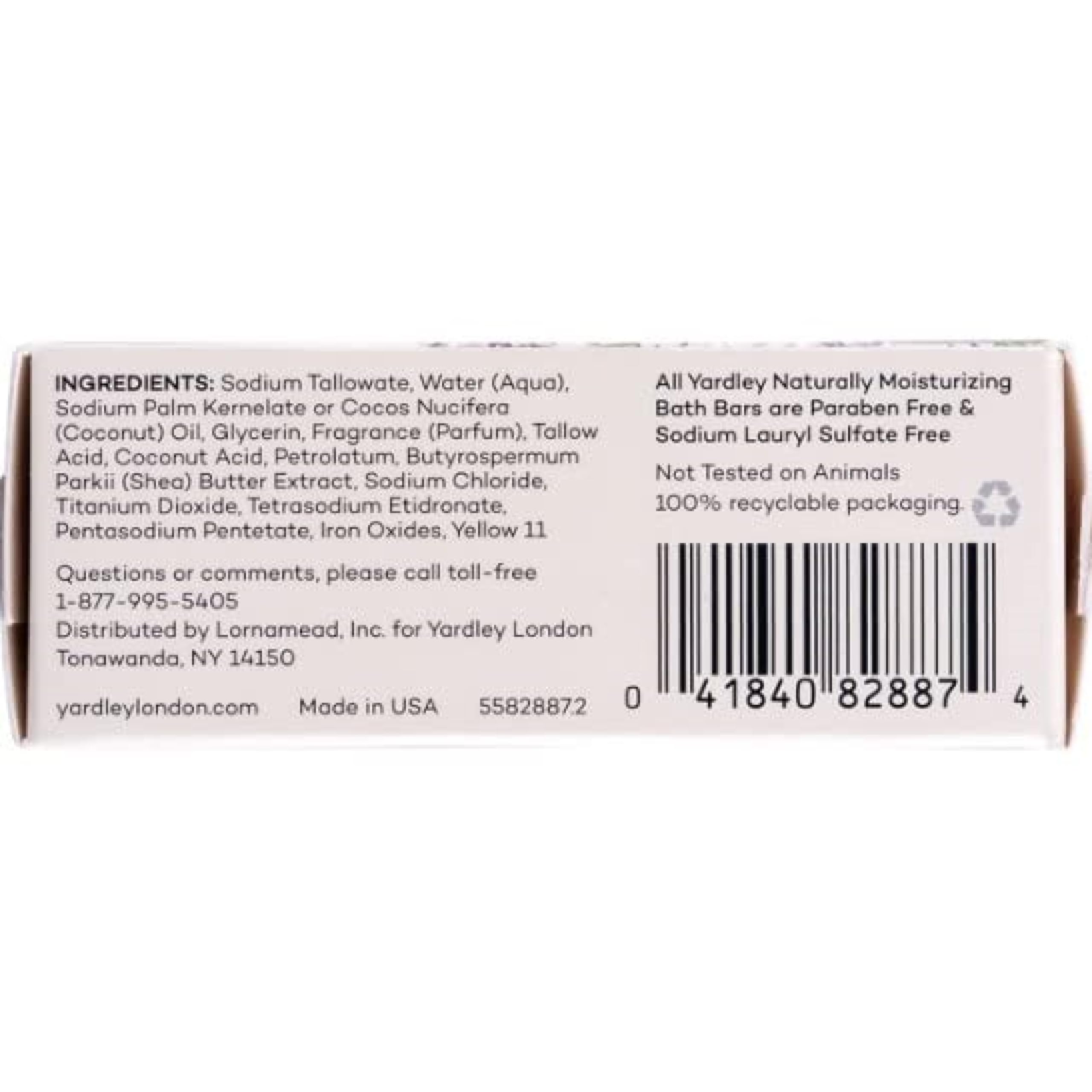 Yardley Lemon Verbena bar producing rich foam during shower