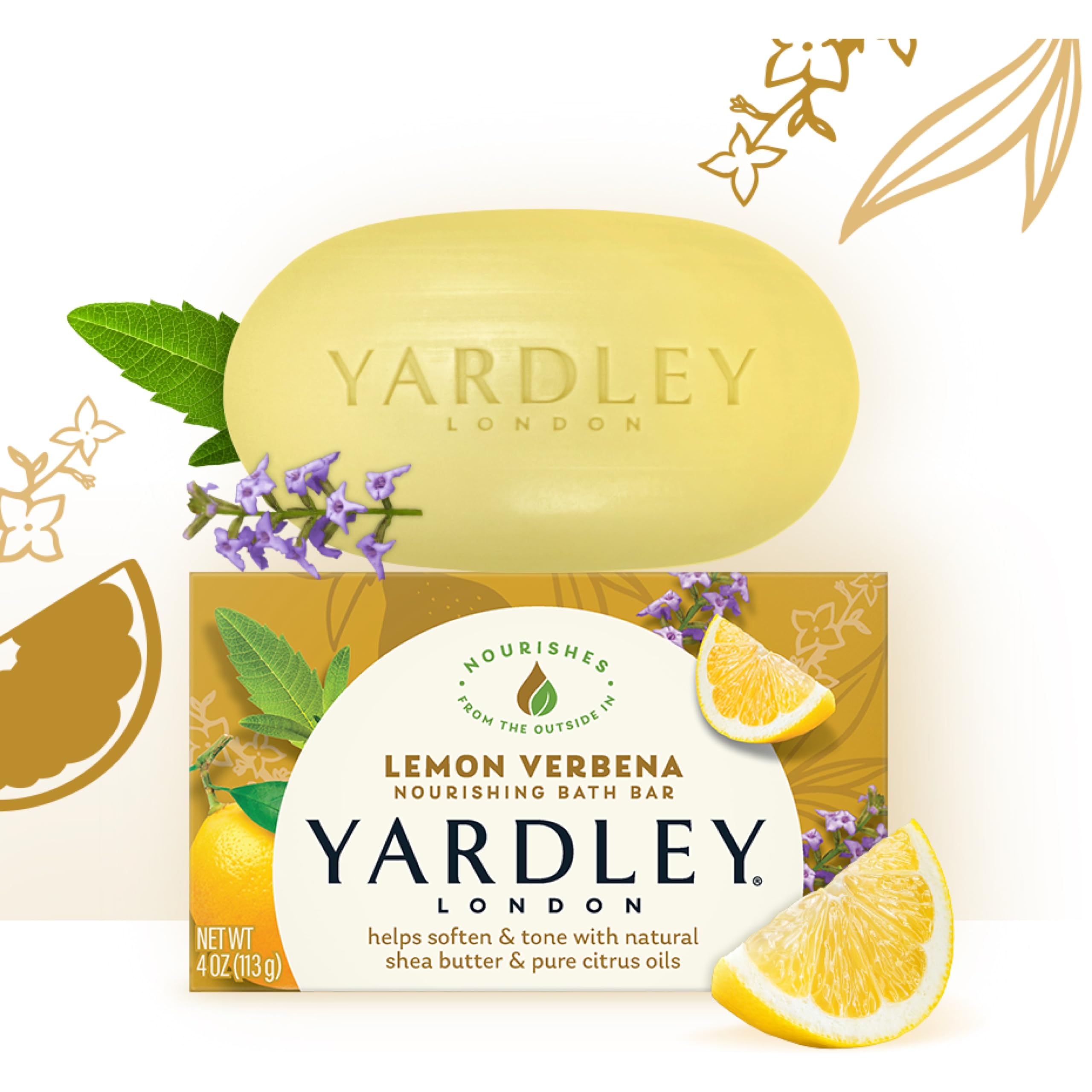 Yardley Lemon Verbena scent creating luxurious bathroom ambience