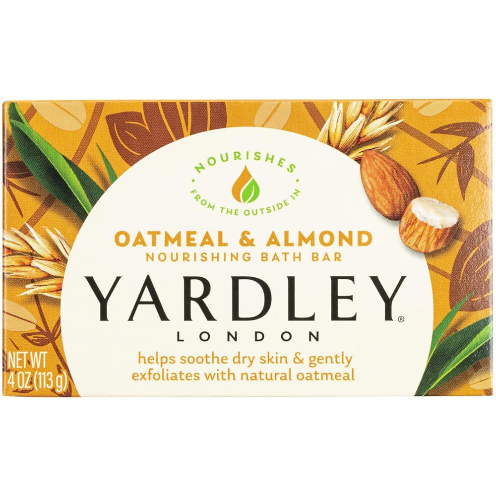 Yardley London Moisturizing Bar Oatmeal & Almond close-up showing creamy lather for hydration