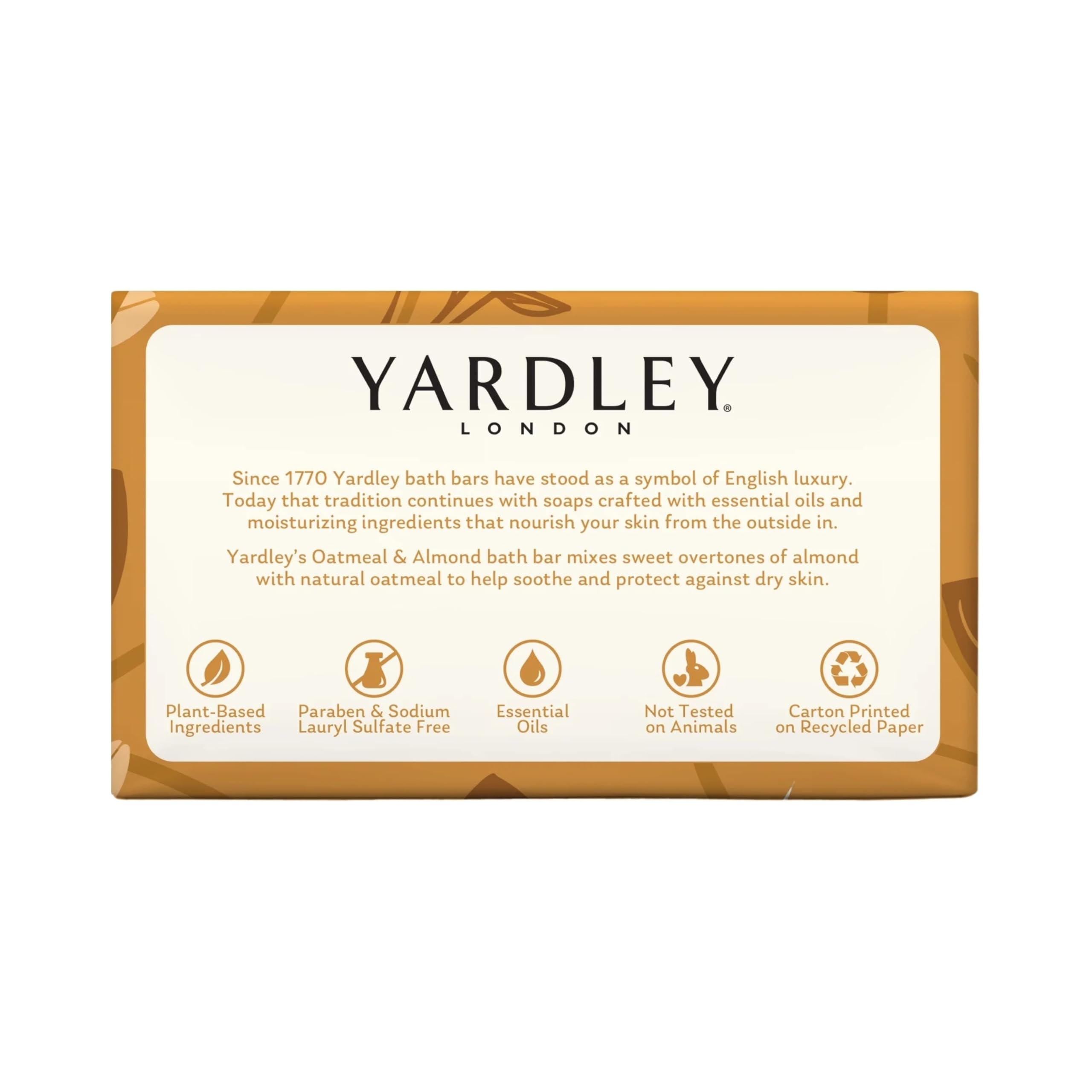 Yardley London Moisturizing Bar Oatmeal & Almond in shower with rich natural foam